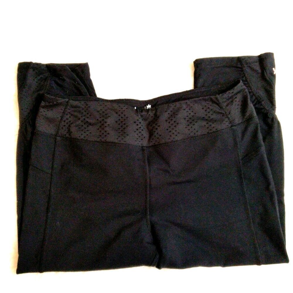 Lot Of 2 Womens Size Large Leggings Athletic Black Gray Pull On Comfort - Picture 2 of 7